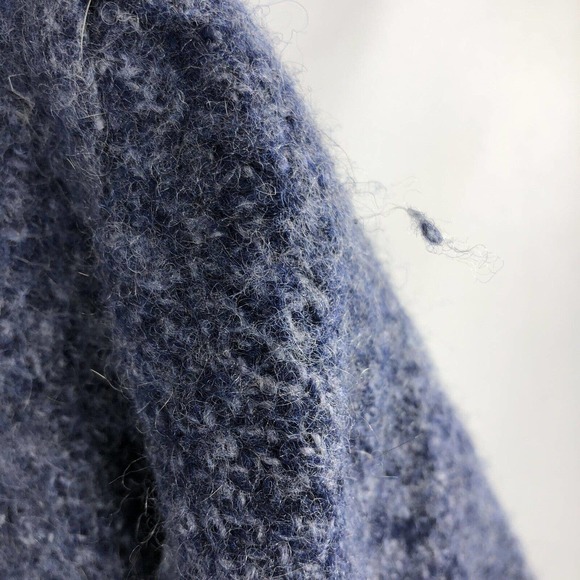 ORVIS SWEATER CARDIGAN LARGE HIGH NECK WOOL BLEND *MISSING 2 BUTTONS LONG SLEEVE - Picture 11 of 15